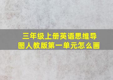 三年级上册英语思维导图人教版第一单元怎么画