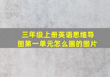 三年级上册英语思维导图第一单元怎么画的图片