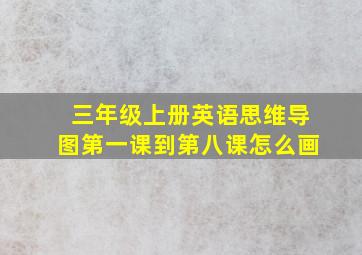 三年级上册英语思维导图第一课到第八课怎么画