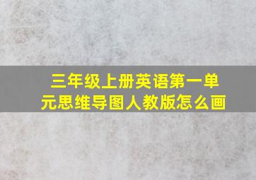 三年级上册英语第一单元思维导图人教版怎么画