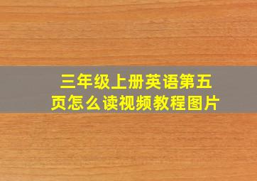 三年级上册英语第五页怎么读视频教程图片