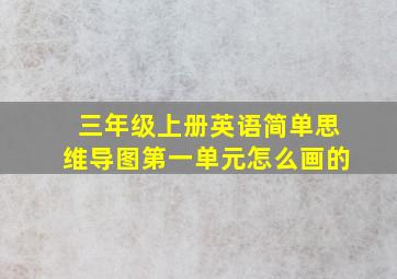 三年级上册英语简单思维导图第一单元怎么画的