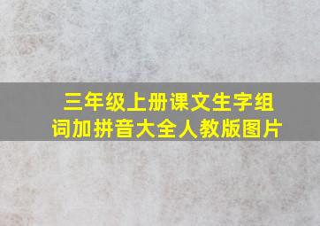 三年级上册课文生字组词加拼音大全人教版图片