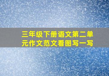 三年级下册语文第二单元作文范文看图写一写