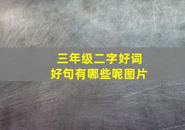 三年级二字好词好句有哪些呢图片