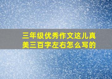 三年级优秀作文这儿真美三百字左右怎么写的