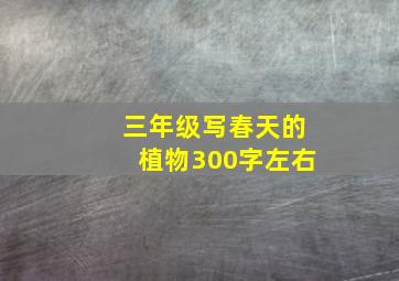 三年级写春天的植物300字左右