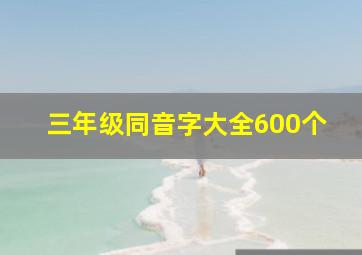 三年级同音字大全600个