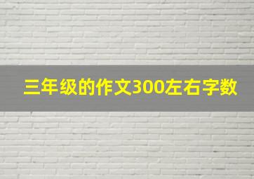 三年级的作文300左右字数