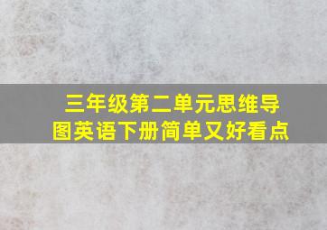 三年级第二单元思维导图英语下册简单又好看点