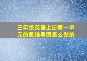 三年级英语上册第一单元的思维导图怎么做的