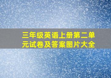 三年级英语上册第二单元试卷及答案图片大全