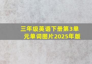 三年级英语下册第3单元单词图片2025年版