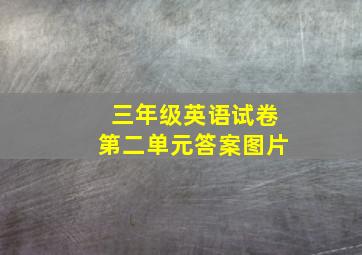 三年级英语试卷第二单元答案图片