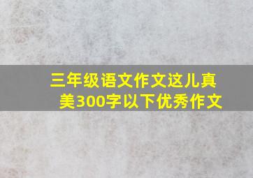 三年级语文作文这儿真美300字以下优秀作文