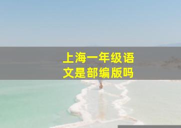 上海一年级语文是部编版吗