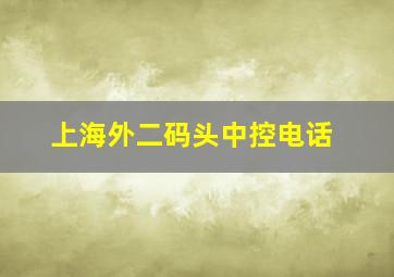 上海外二码头中控电话