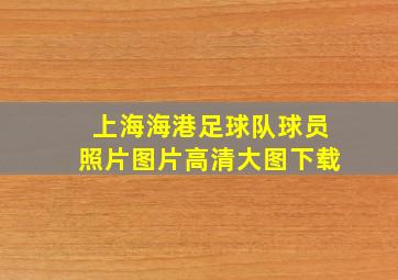 上海海港足球队球员照片图片高清大图下载