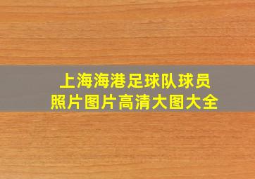 上海海港足球队球员照片图片高清大图大全