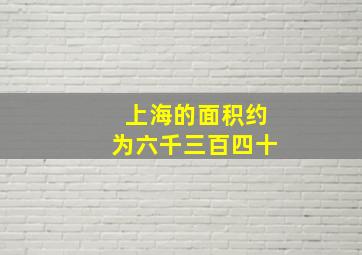 上海的面积约为六千三百四十