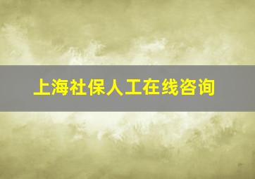 上海社保人工在线咨询