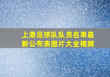 上港足球队队员名单最新公布表图片大全视频