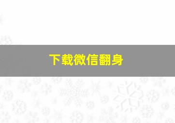 下载微信翻身