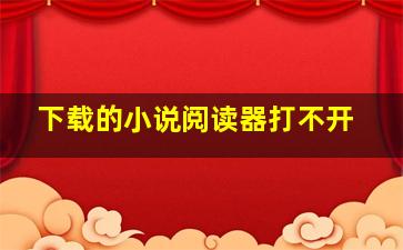 下载的小说阅读器打不开