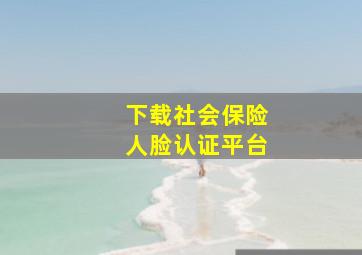 下载社会保险人脸认证平台