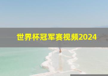 世界杯冠军赛视频2024