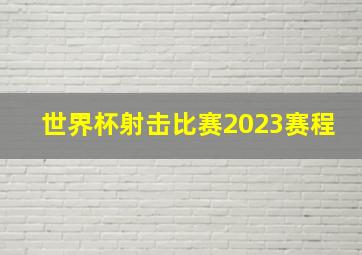 世界杯射击比赛2023赛程