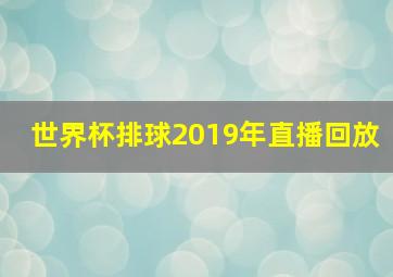 世界杯排球2019年直播回放