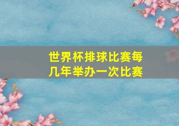 世界杯排球比赛每几年举办一次比赛