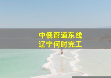 中俄管道东线辽宁何时完工