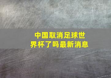 中国取消足球世界杯了吗最新消息