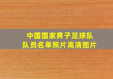 中国国家男子足球队队员名单照片高清图片