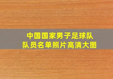 中国国家男子足球队队员名单照片高清大图