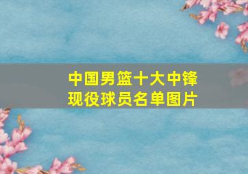 中国男篮十大中锋现役球员名单图片