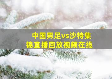 中国男足vs沙特集锦直播回放视频在线