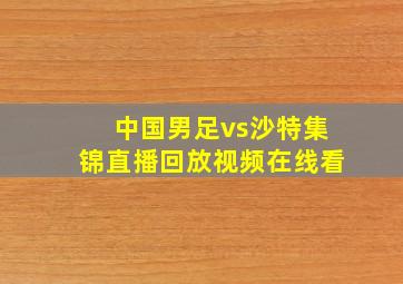 中国男足vs沙特集锦直播回放视频在线看