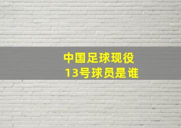 中国足球现役13号球员是谁