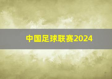 中国足球联赛2024