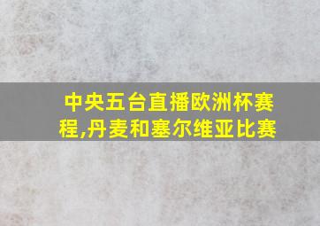 中央五台直播欧洲杯赛程,丹麦和塞尔维亚比赛