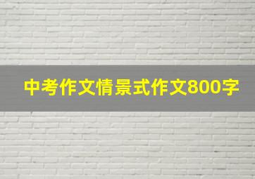 中考作文情景式作文800字