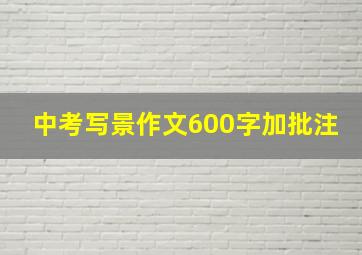 中考写景作文600字加批注