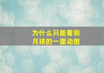 为什么只能看到月球的一面动图