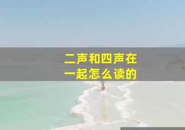 二声和四声在一起怎么读的