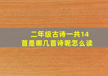 二年级古诗一共14首是哪几首诗呢怎么读