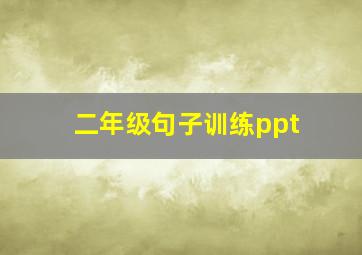 二年级句子训练ppt