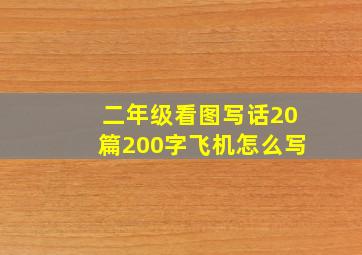 二年级看图写话20篇200字飞机怎么写